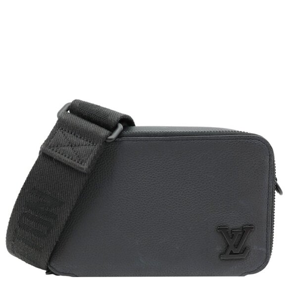 Louis Vuitton  Alpha Wearable LV Aerogram Leather Shoulder Bag Black - Picture 1 of 14
